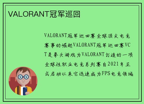 VALORANT冠军巡回